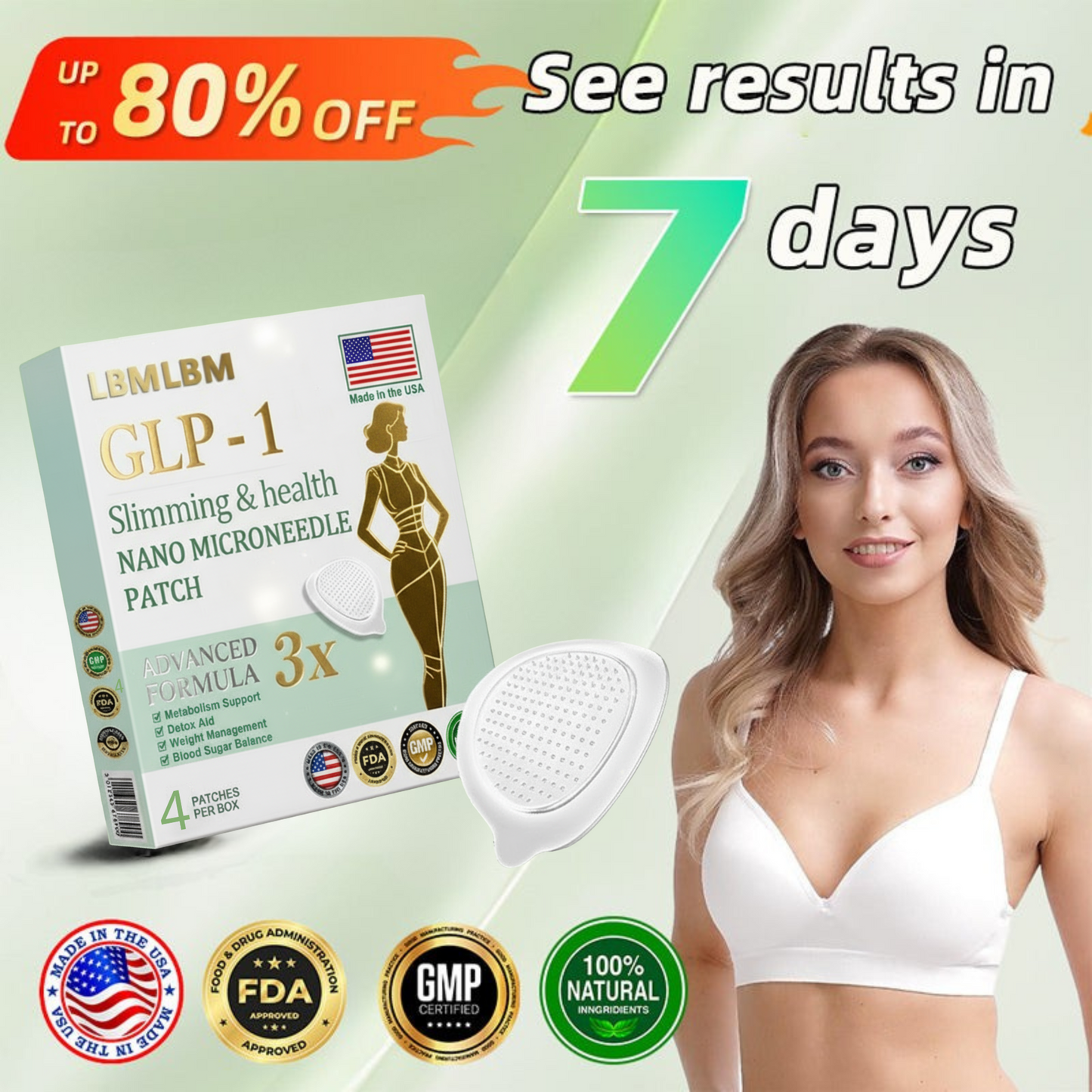 【Last Day Promotion 80% OFF🔥】LBMLBM™ NIDDK-Tirzepatide Slimming & health NANO MICRONEEDLE PATCH🇺🇸👨⚕️🎁(Zero Pain | Drop 25lbs in Weeks | Balance Sugar 90%✔️)