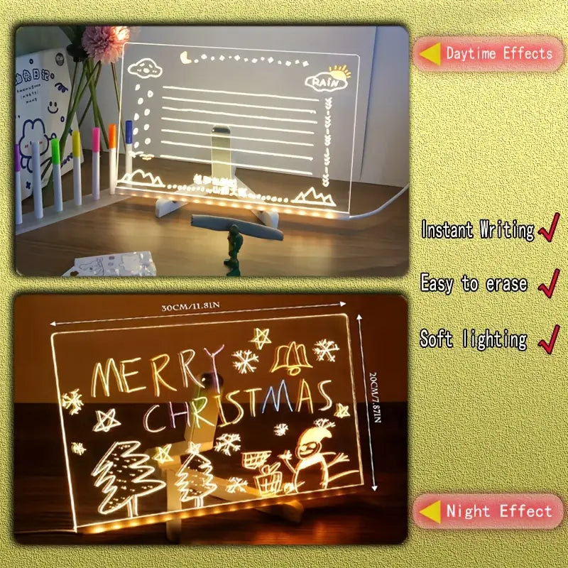 π Christmas Sale: Light-Up Acrylic Dry Erase Board! β¨