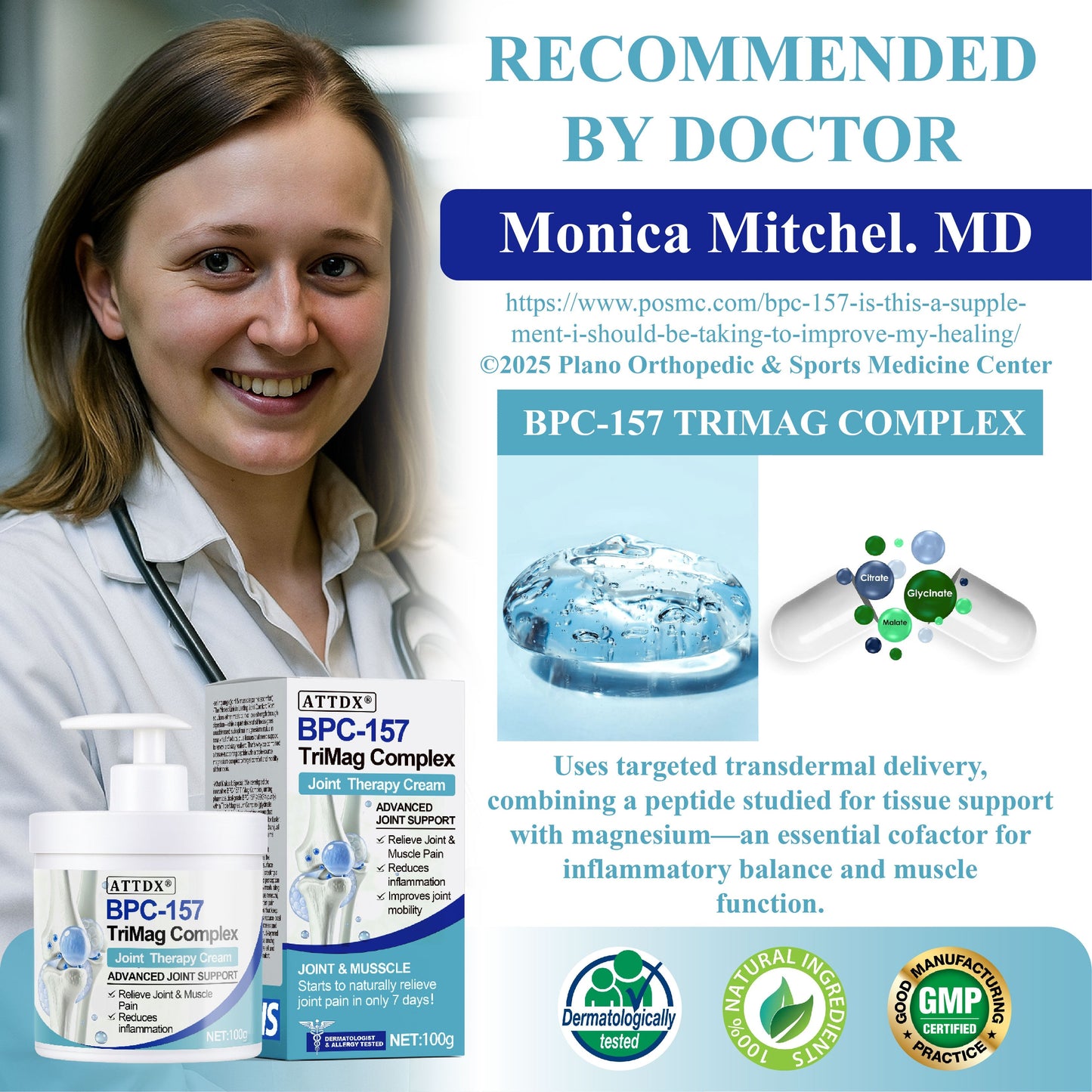 ๐ฅใ๐ถ๐๐๐๐๐๐๐ ๐บ๐๐๐๐ใATTDXยฎ BPC-157 TriMag Complex Joint Therapy Cream