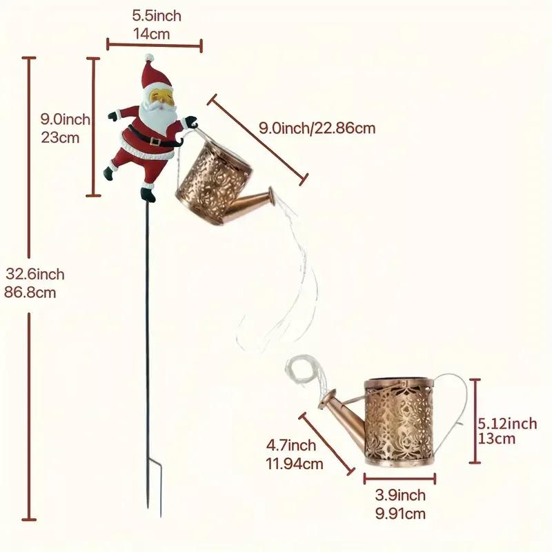 🎄 Christmas Flash Sale 🎅 49% OFF ✨Solar-Powered Santa Claus Garden Stake Kettle Light