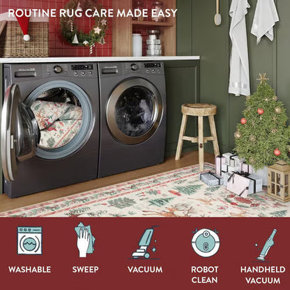 🎄🔥Soft Christmas Tree Santa Claus Carpet Runner🔥🎄