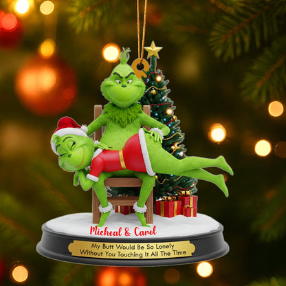 Funny Green Monsters - Couple Ornament - Personalized Christmas Gifts 03namg220825