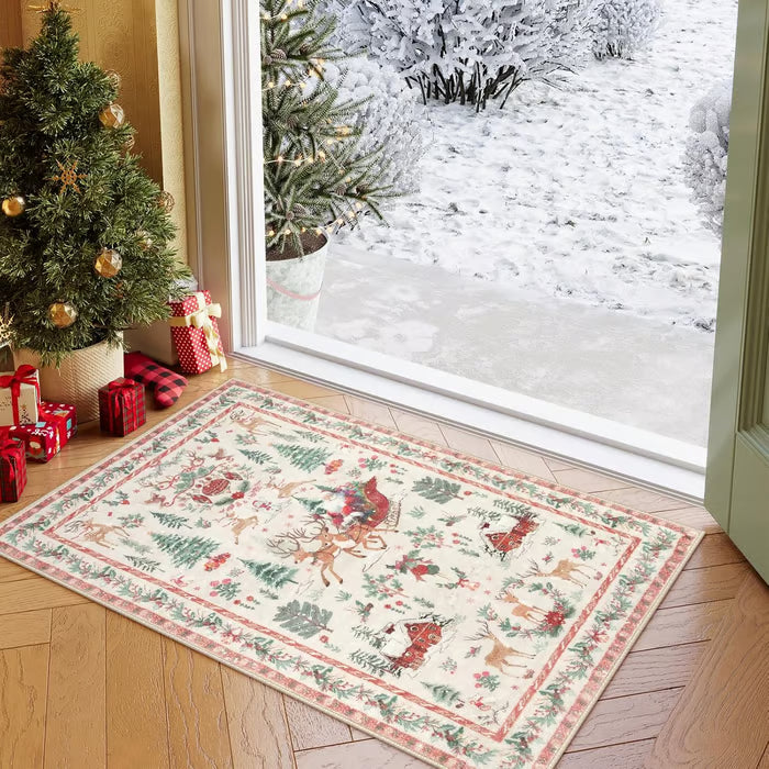 🎄🔥Soft Christmas Tree Santa Claus Carpet Runner🔥🎄