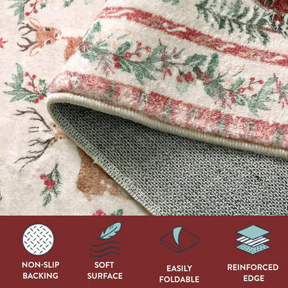 🎄🔥Soft Christmas Tree Santa Claus Carpet Runner🔥🎄