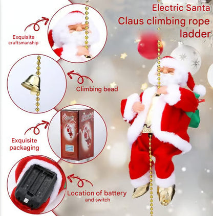 🎅Electric Bead Climbing Santa Claus Musical Toy