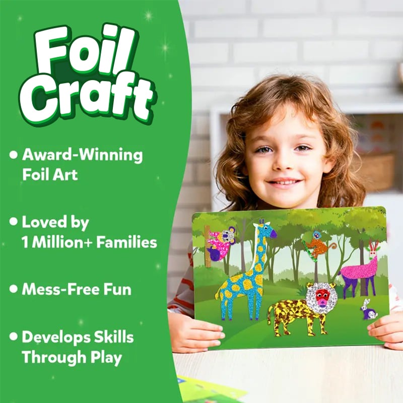🔥LAST DAY 55% OFF - Foil Art & Craft Activity 🤲💓No Mess Art Kit