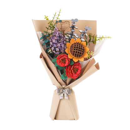 Rowood DIY Wooden Flower Bouquet 3D Wooden Puzzle TW01H