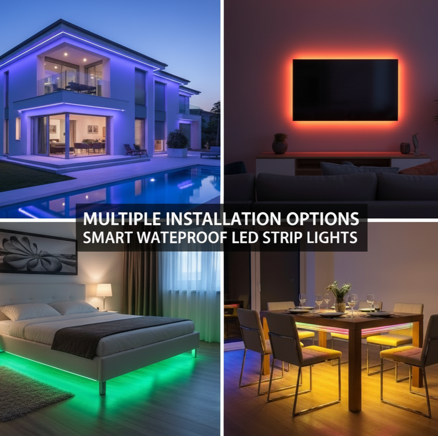 🎅 Christmas Sale - 50% OFF 🎁 Smart Waterproof LED Strip Lights for Indoor & Outdoor Decor!💡