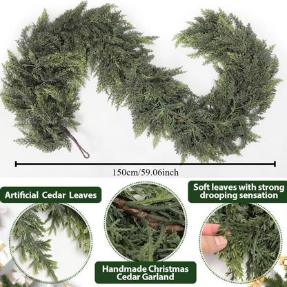 🎄Christmas Sale - 59% OFF🎁 Realistic Christmas Cedar Garland for Holiday Decor