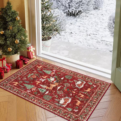 🎄🔥Soft Christmas Tree Santa Claus Carpet Runner🔥🎄