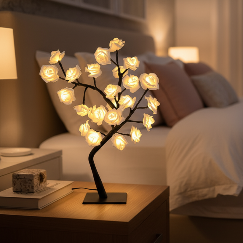 🌹Holiday Mega Sale 🎁 65% OFF ✨ Rose LED Tree Lamp – The Perfect Blooming Gift to Brighten Her Christmas!