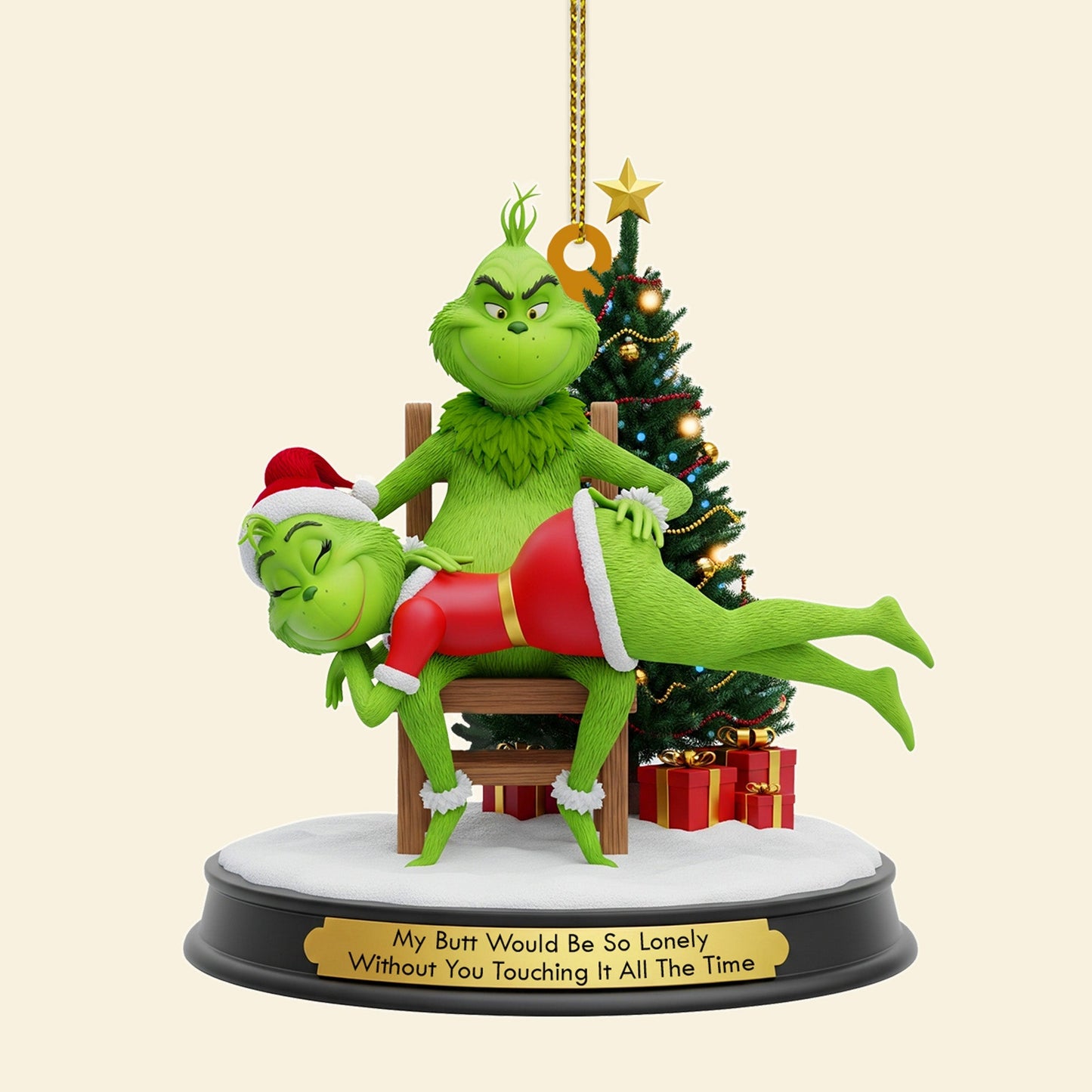 Funny Green Monsters - Couple Ornament - Personalized Christmas Gifts 03namg220825