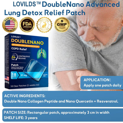 🫁✅FDA Approved LOVILDS™ DoubleNano COPD Relief Patch (💝 Cough, wheezing, shortness of breath, sputum, stuffy nose, bronchitis, bronchitis, allergy symptoms, lung discomfort🫁)